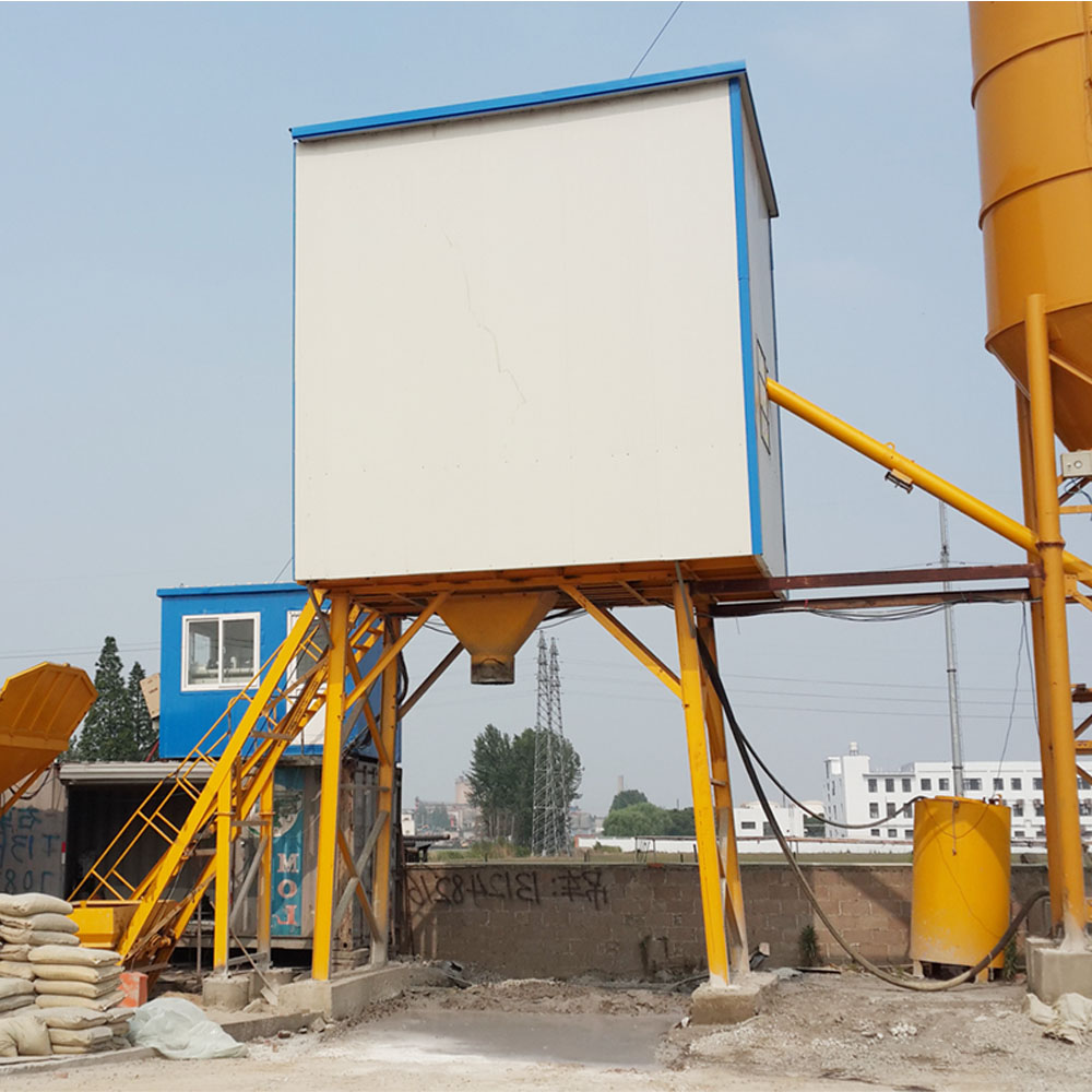 Construction bucket type 25m3/h concrete batching plant