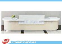 White MDF Wood Reception Desk For Exhibition Help Center ,