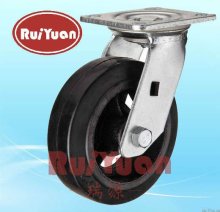 Heavy Duty "Rubber on Cast Iron" Caster Wheel