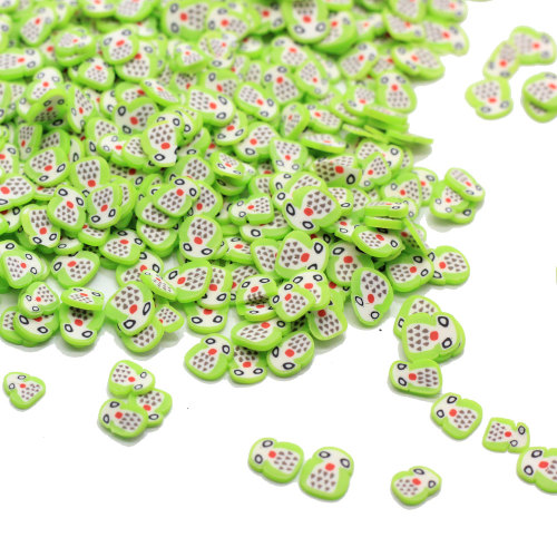 Mode 6mm Groene Uil Klei Plakjes Kralen Pretty Animal Decoratie Craft voor Nagel Sticker Slime DIY Party Ornament