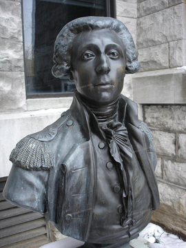 Custom metal craft famous bust bronze marquis de lafayette bust sculpture replica