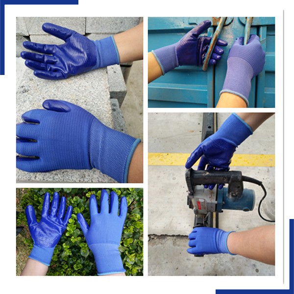 Anti Oil Resistant U3 Style Nitile Coated Work Gloves For Industrial