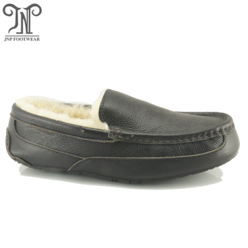 wholesale soft sole house sheepskin men moccasins slippers