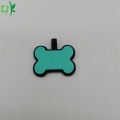 Bentuk Bone Custom Silicone Pet Tag