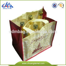 6 divider bottle holder nonwoven wine bag