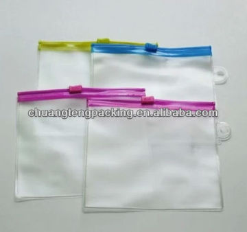 Clear pvc document zipper bag
