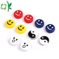 Amortisseurs de vibration de raquette de tennis de silicone de sourire mignon fait sur commande