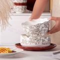 Keramik -Geschirrsets für 12 Personen Luxus feines Knochengeschirr Set für 6 Personen Porzellan -Geschirr