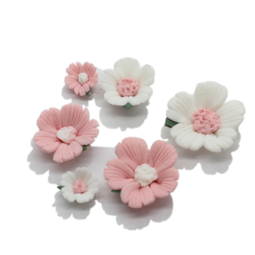 Wholesale 100pcs Flatback Resin Flower Cabochon Charms DIY Art Decor Home Handmade Ornament Hair Accessories