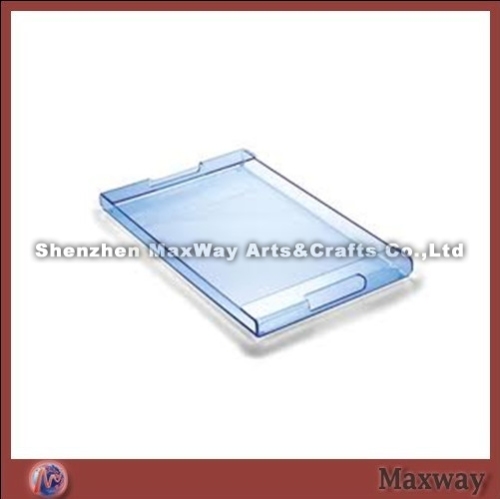 Hot Sale Bending Rectangle Blue Handy Acrylic Serving Tray