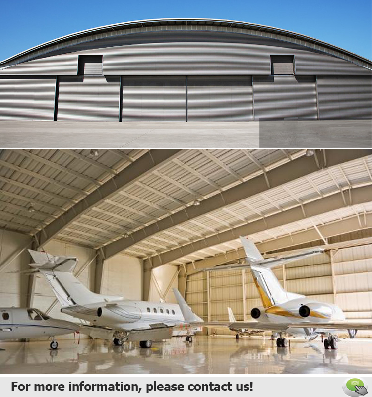 Prefabricated Steel Structure Aircraft Hangar Sheds Architecture Design