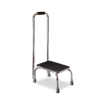 Heavy Duty Metal Stepping Stool for High Beds - Portable Foot Stool for Elderly