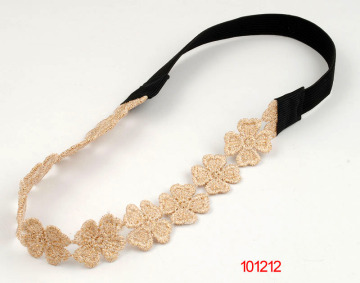 round flower crochet lace headwrap