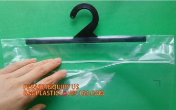 hanger zipper bag with plastic hook, Plastic Swiming Cap Packaging Zipper Bags PVC Hanger Pouch Bag, customized pvc/eva hanger z