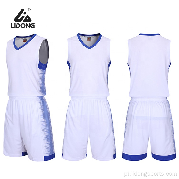 Jersey de basquete juvenil de uniforme de basquete masculino