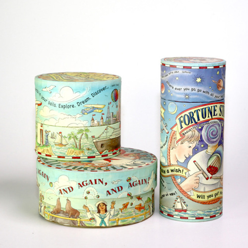 Empty elegant design round tube packaging