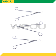 Polymer clip open surgery bent end surgery clamp