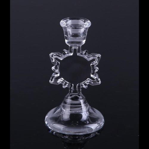 Glass Sun Shaped Candle Stick Holder