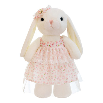 Kawaii Dressing Long Ear Bunny Rabbit Plush Toy - Bulk Soft Bunny Stuffed Animals