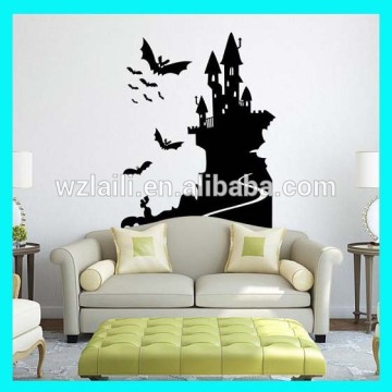 2015 Halloween room decorate wall sticker/bat castle pattern wall sticker