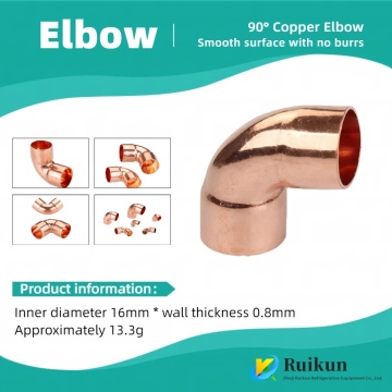Socket-Weld Copper Elbows for HVAC, Cold Storage