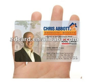 Transparent Card/ Transparent Gift Card / Transparent Plastic PVC Card