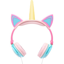 Ventiladores de unicornio LED directamente Auriculares de oreja de gato para niños