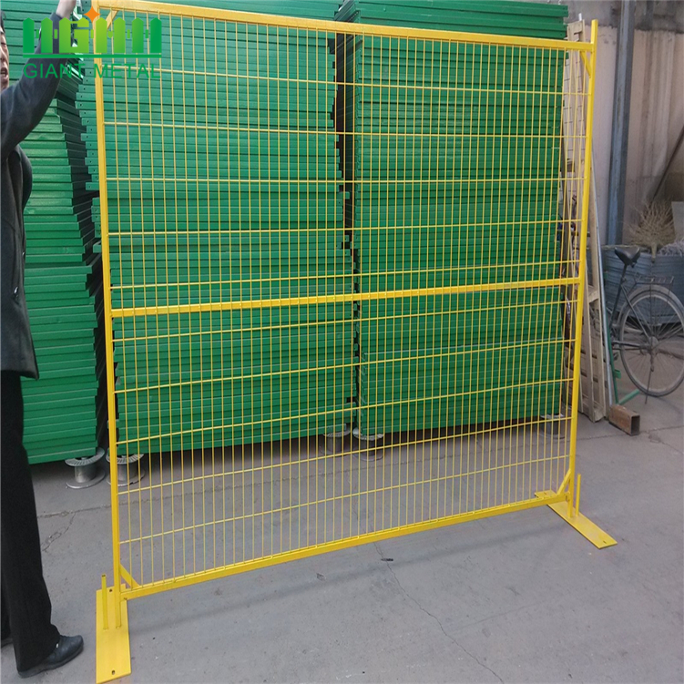 Orange PVC coated canada temporary fence