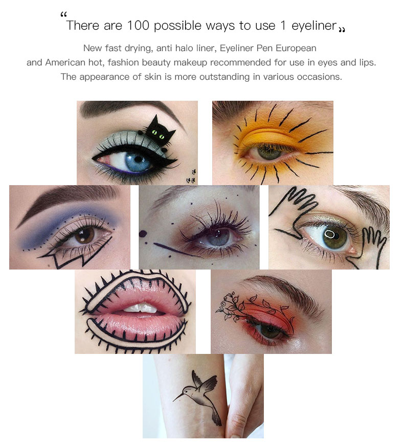 Waterproof Long-lasting Eyeliner Quick Dry Eye Liner Pen Makeup