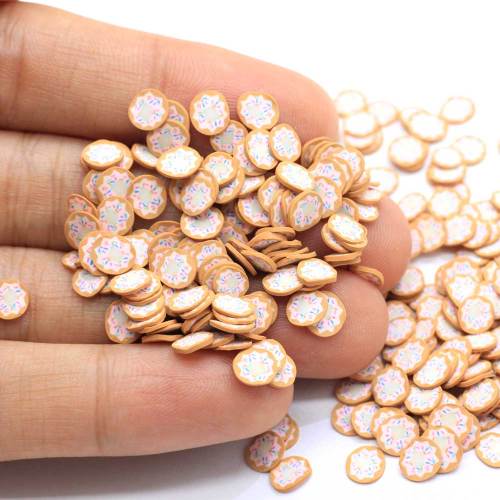 En gros 500g / sac mignon Miniature 6mm lâche ongles doux beignets forme ronde filles femmes ongles polymère argile perles charmes