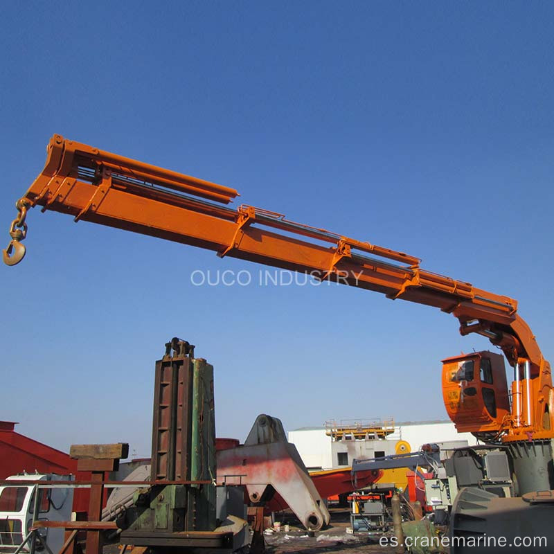 OUCO personalizado 6 toneladas 22 m plegable Boom Marine Crane ahorra espacio