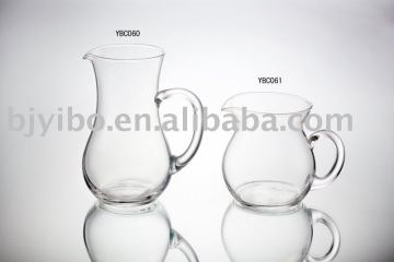 Mini glass jug with handle Glass milk jug