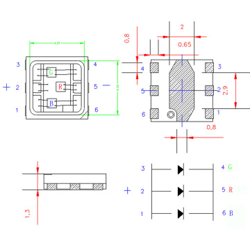 High Power 5050 RGB LED SMD 3W