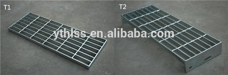 Outdoor safety non-slip galvanized steel stair tread