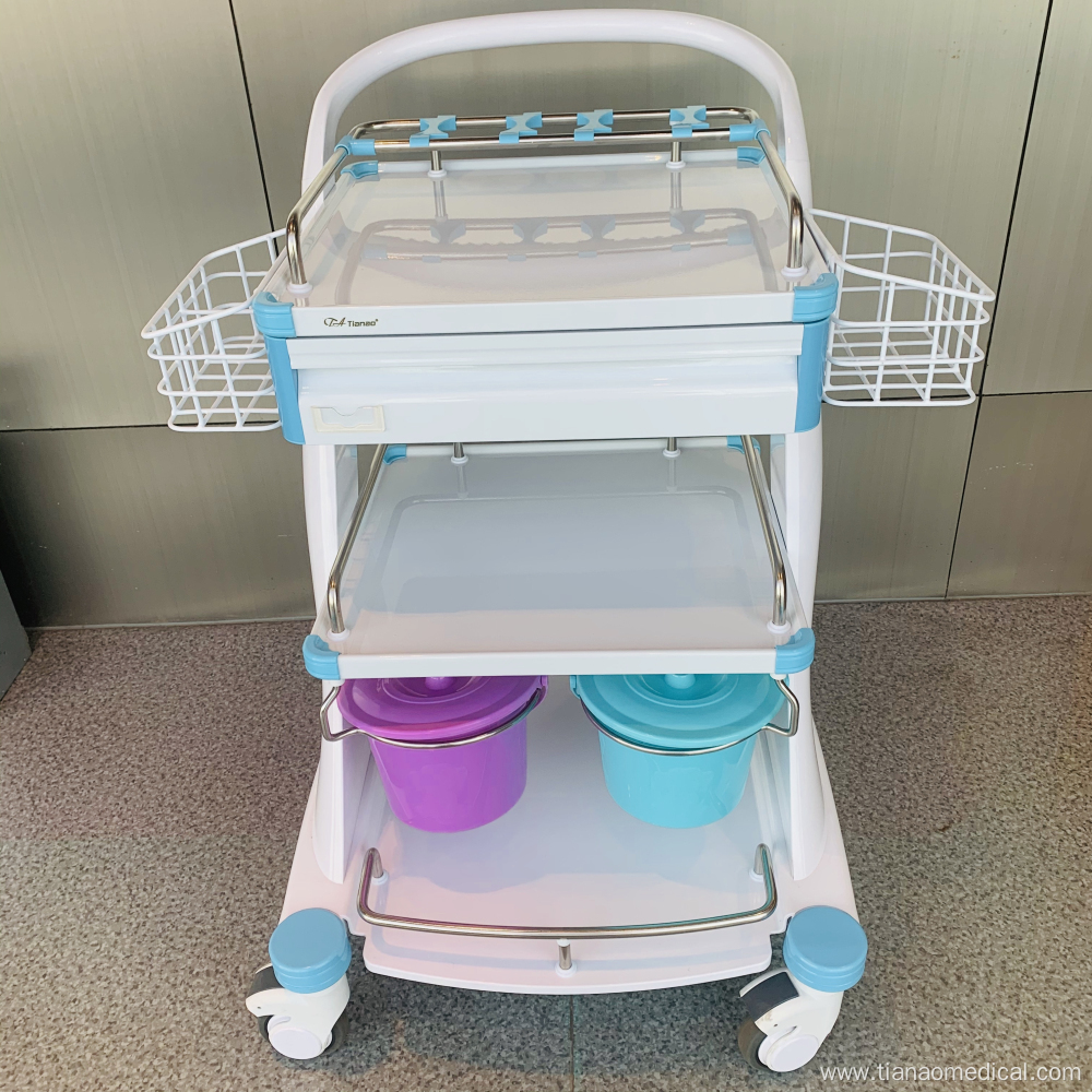 Hospital Steel Detachable Guardrail Treatment Trolley