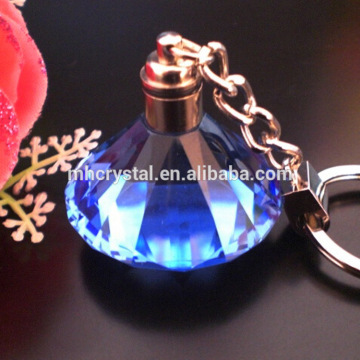 Blue Glass Diamond led Keyring MH-YS0428