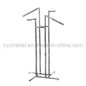 Four Slant Arms Way Chrome Metal Cloth Clothes Clothing Grament Rack