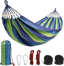 Custom Logo Outdoor Foldable Thick Cotton Canvas Swing Hammock