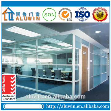 Aluminium frame glass partition