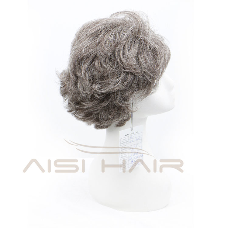 Aisi Hair Cheap For Black Women Weave 100% Short Pixie Cut Brazilian Human Hair Gray Wig