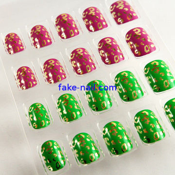 Artificial 3d Colorful Fake Nails Spring For Wedding , Short Fake Nails