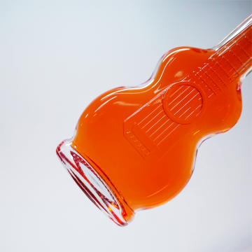Guitar Glass bottle for spirits and liqueurs