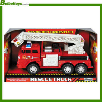 plastic friction toy fire truck