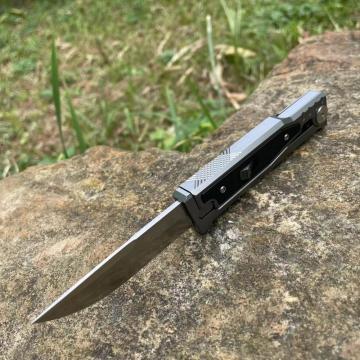 Kompaktní ocelový užitkový nůž D2 - CNC vytvořená rukojeť s G10 Grip pro Outdoor, EDC a taktické použití