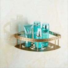 gold bath shower brass storage caddy basket rack