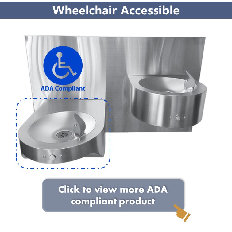 ada wheelchair accessible drinking fountain