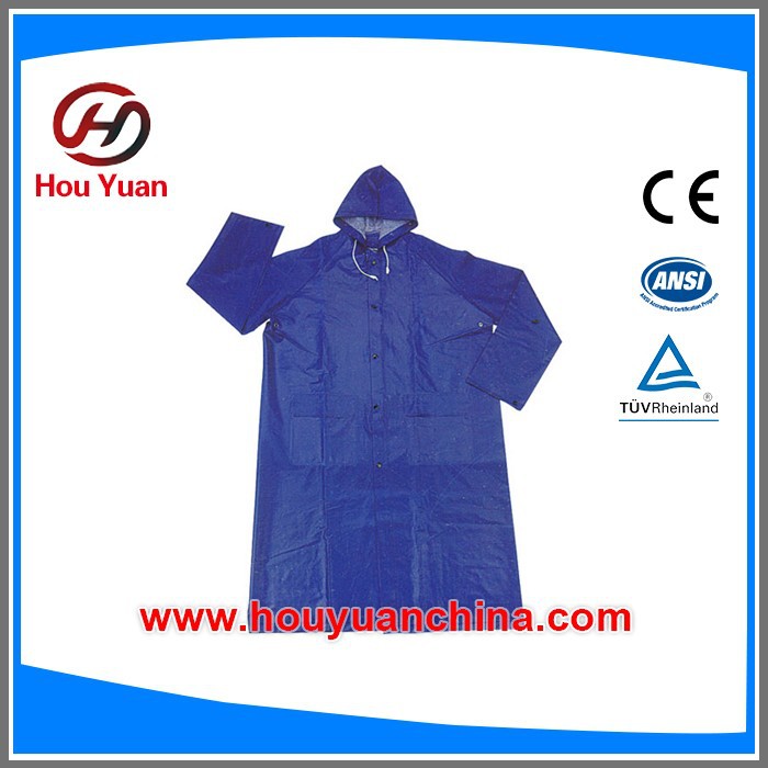 Yellow PVC Rain suit, high quality with reflective tapes, Fluorescent yellow and orange can be customized CE Standard