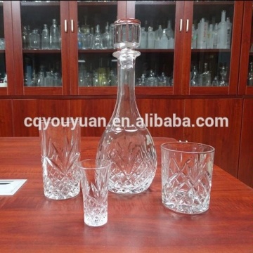 30OZ Crystal Antique Glass Globe Decanter Glass Wine Decanter With Lid