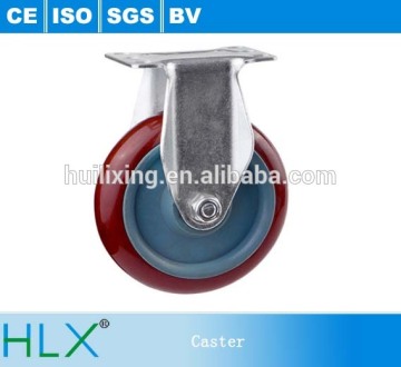 Industrial Red Color Artificial Rubber Retractable Casters Wheel