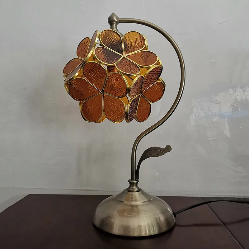 Elegant Floral Table Lamp for a Warm Bedroom Glow